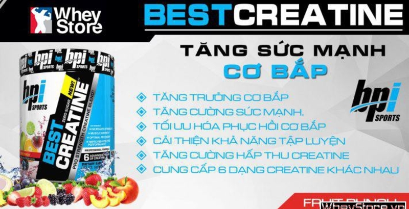 6 dạng Creatine tạo nên 1 Best Creatine hoàn hảo