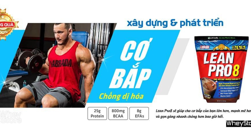 Đánh giá Lean Pro 8 – Protein cao cấp tăng cơ giảm mỡ 