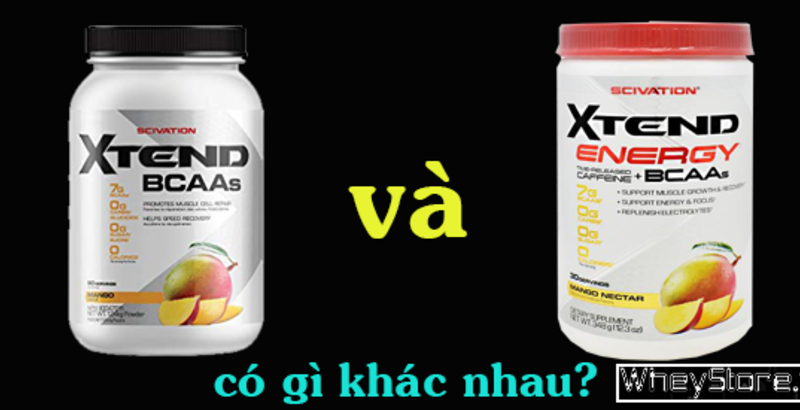 Xtend BCAA và Xtend BCAA Energy có gì khác nhau?