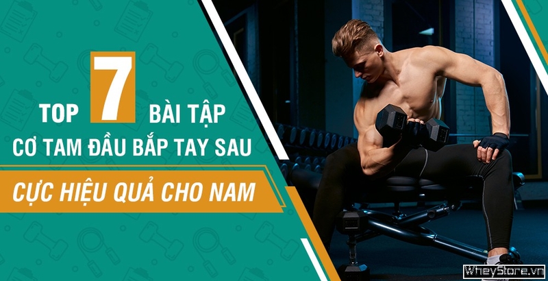 Top 7 bài tập cơ tam đầu bắp tay sau cực hiệu quả cho nam