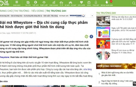 Báo 24h: Giải mã Wheystore – Địa chỉ cung cấp Danh mục sản phẩm của F8BET vô cùng đa dạng thể hình Gymer tin dùng