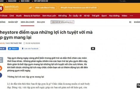 Báo Kênh 14: Wheystore điểm qua những lợi ích tuyệt vời mà tập gym mang lại