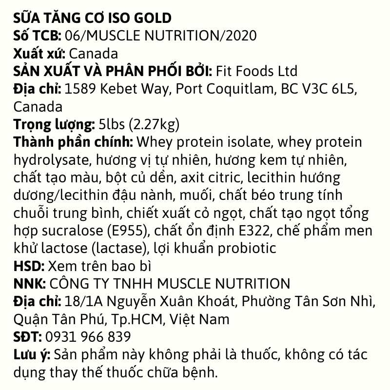PVL ISO Gold Premium F8bet09 vip Trang chinh thức With Probiotic 5lbs