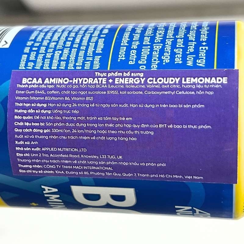 Khám phá thế giới giải trí bất tận tại F8BET BCAA Amino - Hydrate + Energy lon 330ml