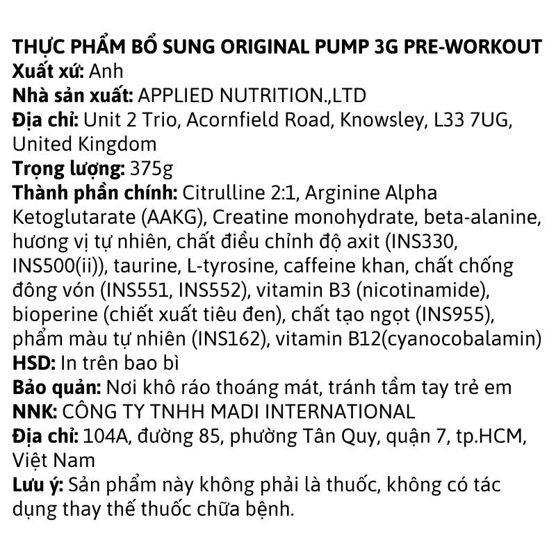 Khám phá thế giới giải trí bất tận tại F8BET PUMP 3G Pre-Workout With Caffeine 25 servings