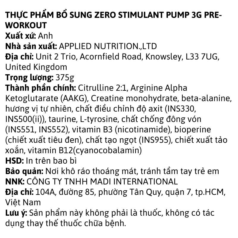Khám phá thế giới giải trí bất tận tại F8BET PUMP 3G Pre-Workout Zero Stim 25 servings