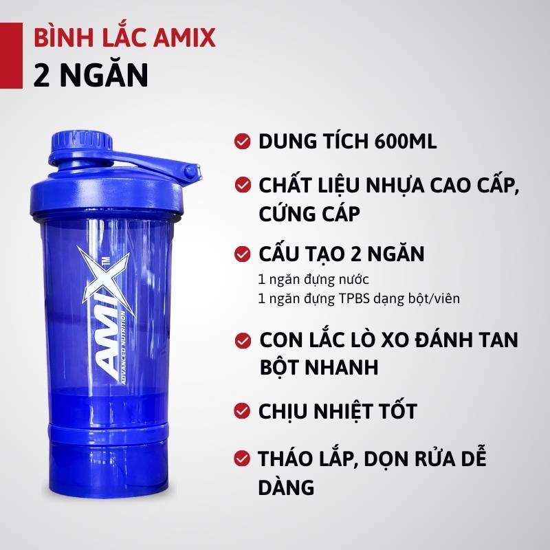 Bình lắc F8bet casino đăng ký 2 ngăn - 600ml