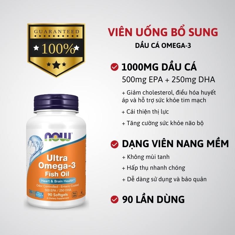 Now Ultra Omega-3 Fish Oil - 90 viên