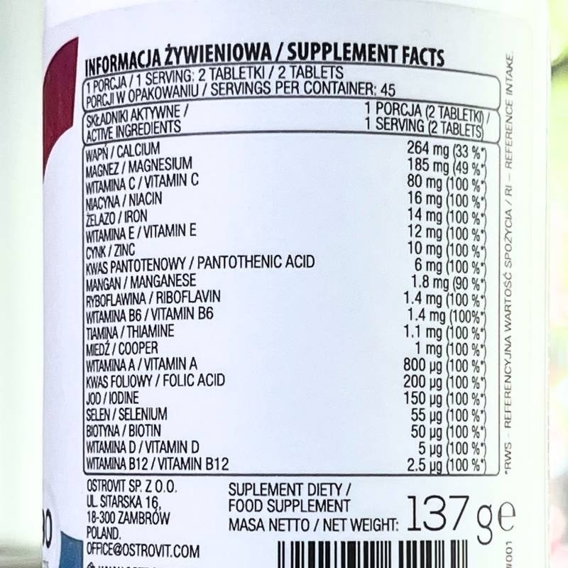 Ostrovit Vit&amp;Min 100% - 90 viên
