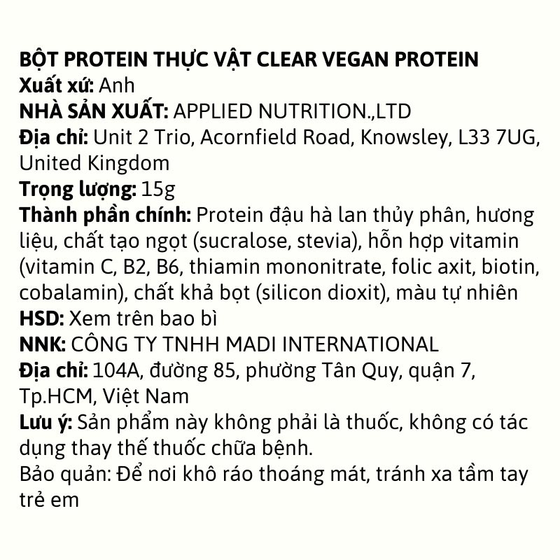 Sample Khám phá thế giới giải trí bất tận tại F8BET Clear Vegan Protein
