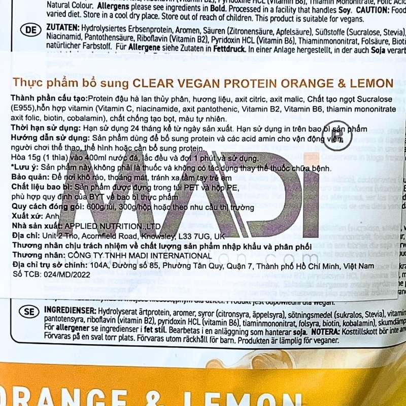 Khám phá thế giới giải trí bất tận tại F8BET Clear Vegan Protein 40 servings