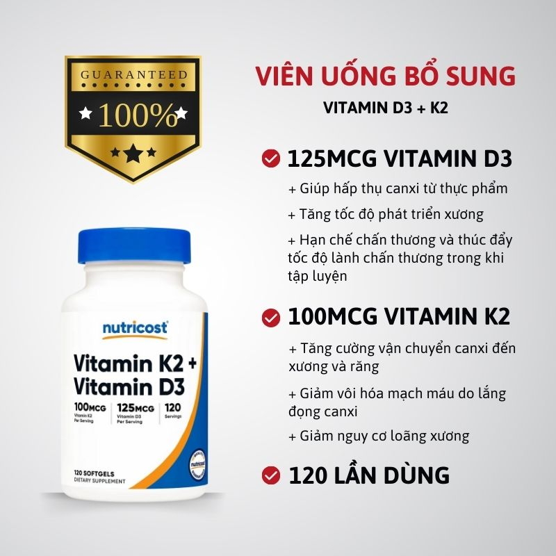 M.F8beta2.con link không chặn Vitamin K2 + Vitamin D3 - 120 viên