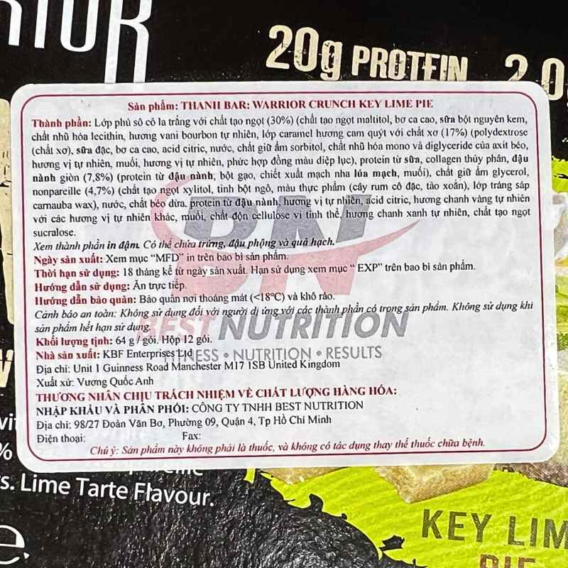 Warrior Crunch Protein Bar
