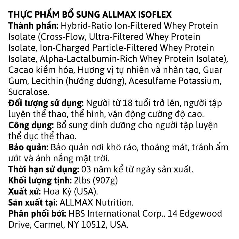 Allmax Isoflex 2lbs