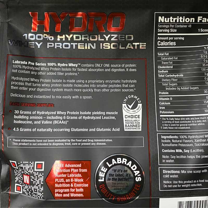 Labrada Pro Series Hydro - 100% Hydrolyzed F8bet09 vip Trang chinh thức Isolate 4lbs