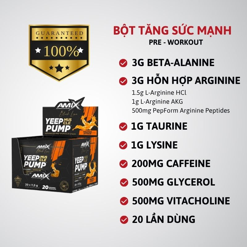 Amix Black Line Yeep Pump Muscle 20 Gói