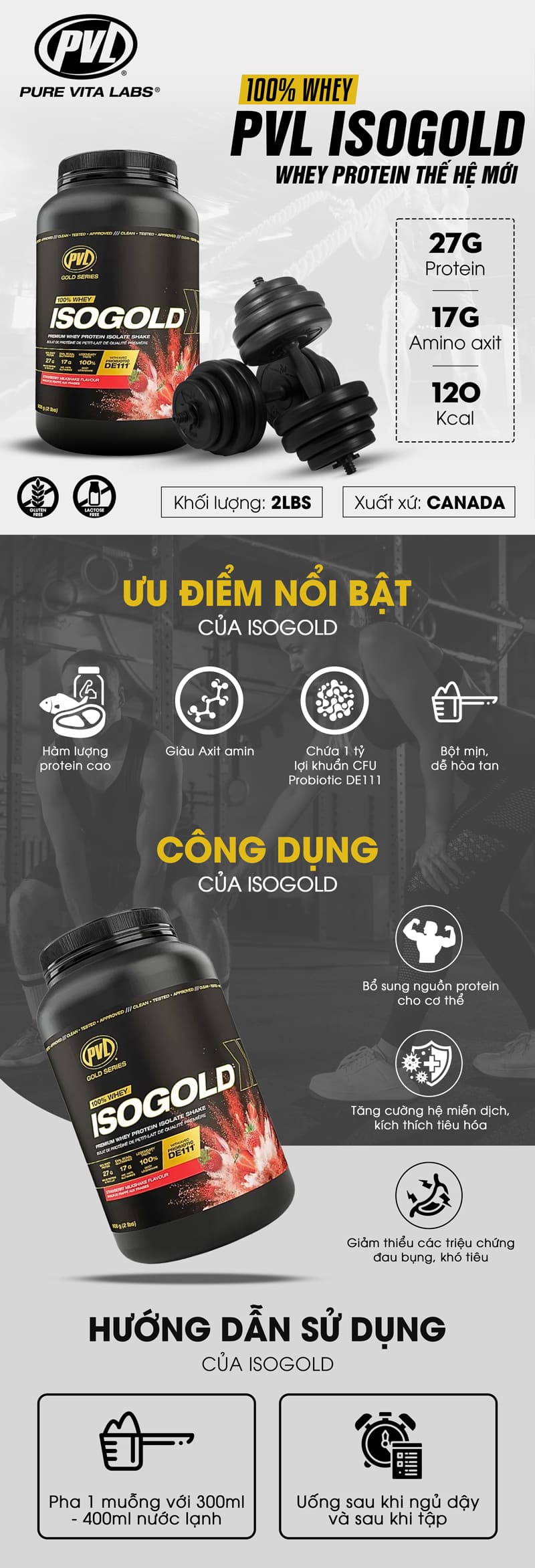 PVL ISO Gold Premium F8bet09 vip Trang chinh thức With Probiotic 2lbs 