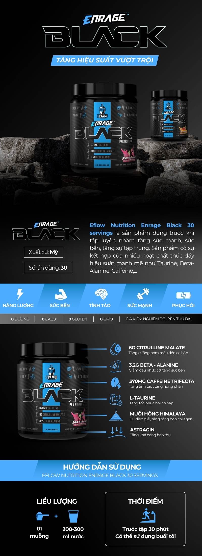 infographic enrage black 30 servings