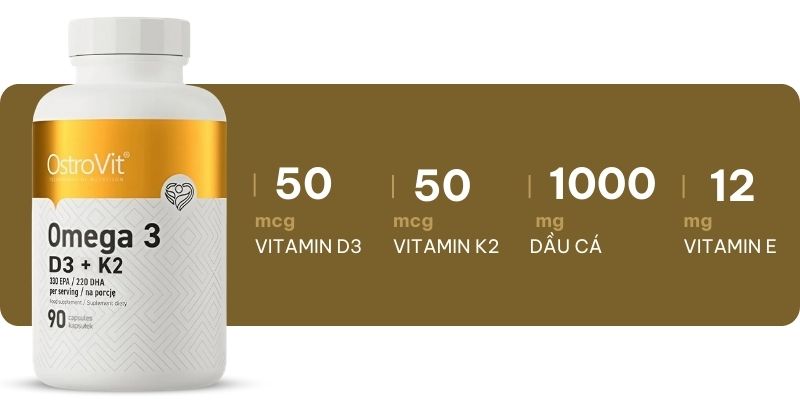 top vitamin d3 k2 cho người tập gym ostrovit omega 3 d3 k2