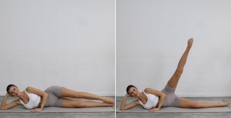bài tập cho mông chữ H side leg lift